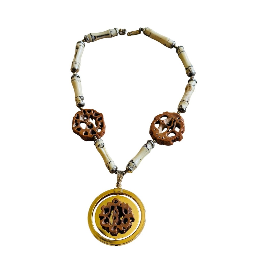 Miriam Haskell Signed Necklace VTG Beaded Choker 40s Retro Gold Rare Collectible